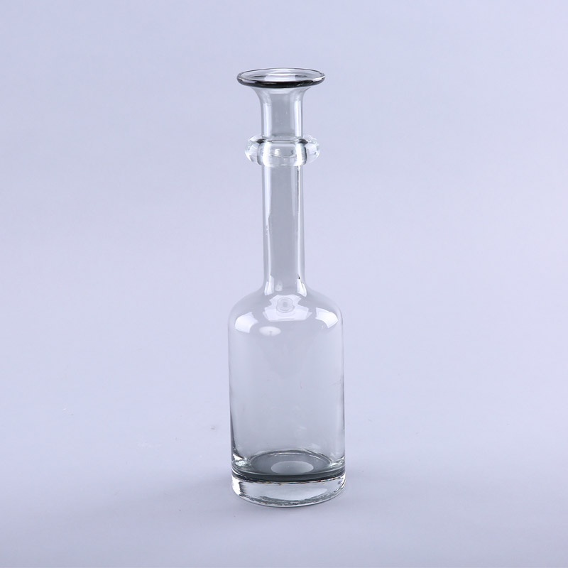 简约灰色玻璃花瓶花器家居玻璃装饰瓶工艺品摆件YL112