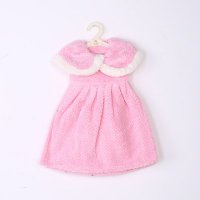 粉色可爱公主裙小衣服擦手巾 ZN223