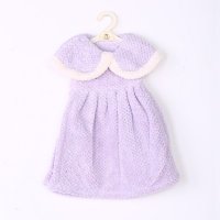 浅紫色可爱公主裙小衣服擦手巾 ZN225