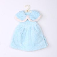 天蓝色可爱公主裙小衣服擦手巾 ZN226