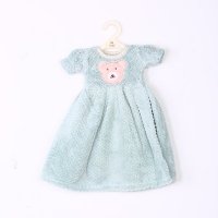 湖绿色可爱公主裙小衣服擦手巾 ZN247