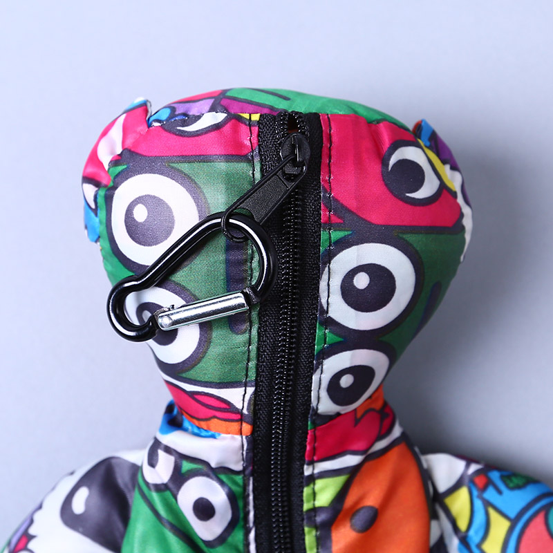 小熊收藏式环保袋 时尚创意花纹便携环保袋可爱公仔包包 GY755