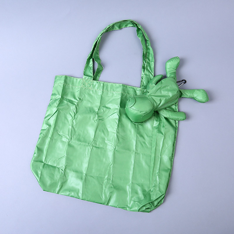 小熊收藏式环保袋 时尚简约纯色便携环保袋可爱公仔包包 GY654