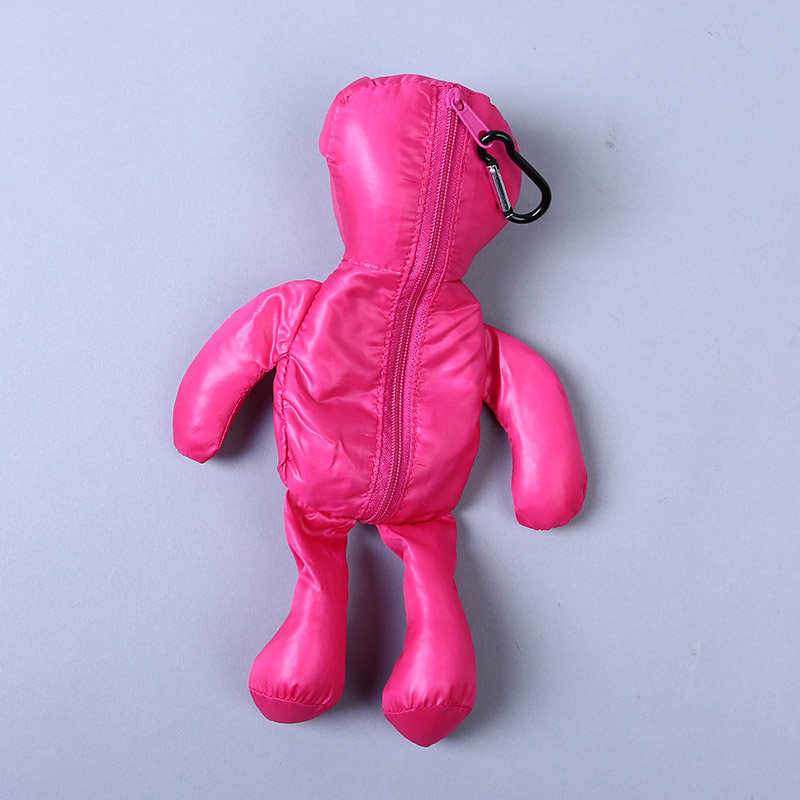 小熊收藏式环保袋 时尚简约纯色便携环保袋可爱公仔包包 GY672