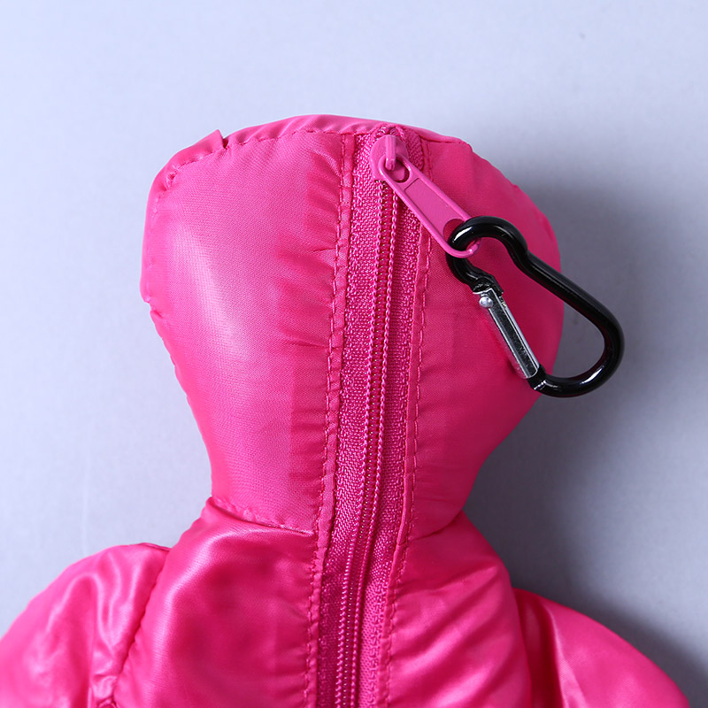 小熊收藏式环保袋 时尚简约纯色便携环保袋可爱公仔包包 GY675