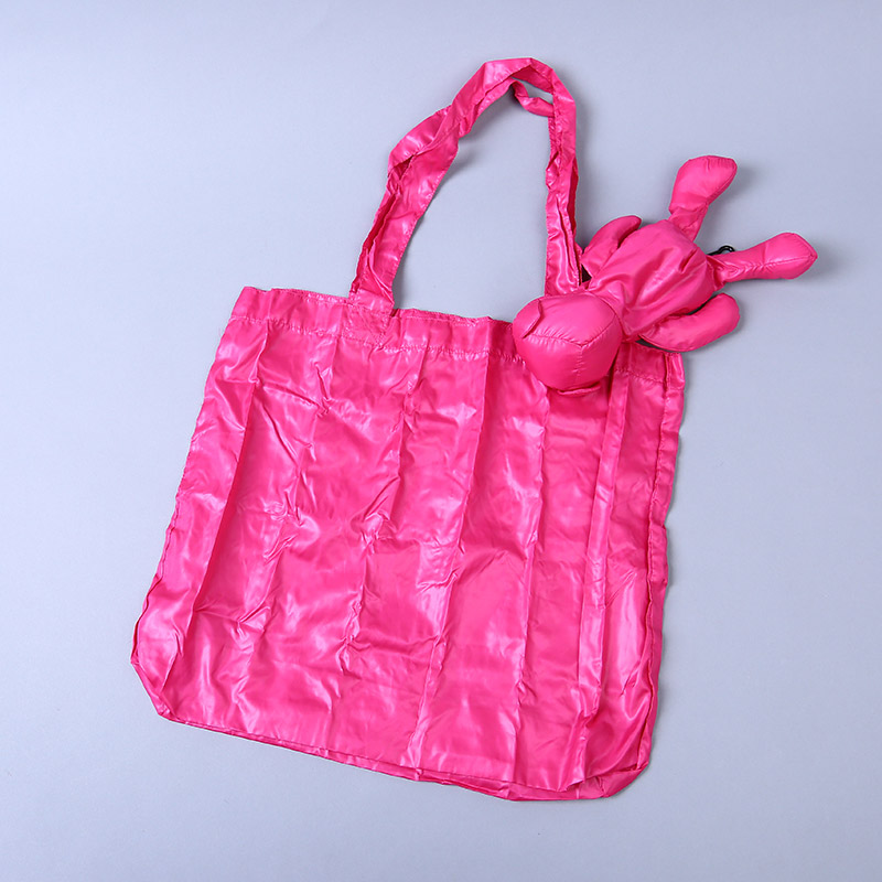 小熊收藏式环保袋 时尚简约纯色便携环保袋可爱公仔包包 GY674