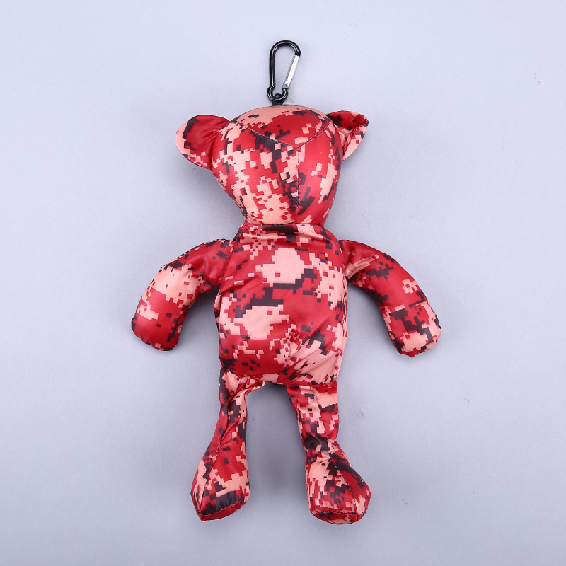 小熊收藏式环保袋 时尚创意花纹便携环保袋可爱公仔包包 GY131