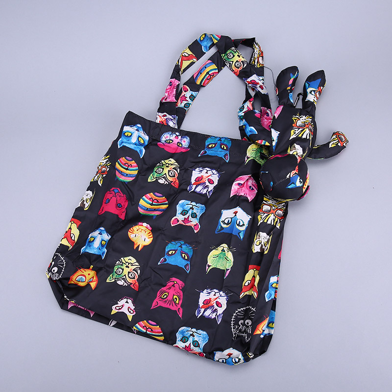 小熊收藏式环保袋 时尚创意花纹便携环保袋可爱公仔包包 GY344