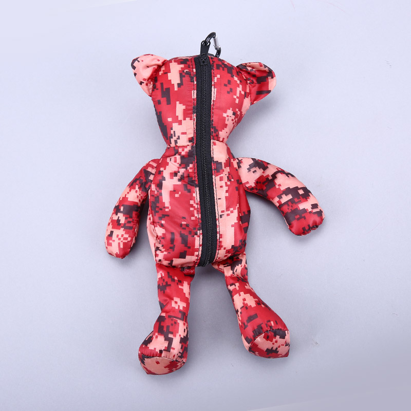 小熊收藏式环保袋 时尚创意花纹便携环保袋可爱公仔包包 GY132