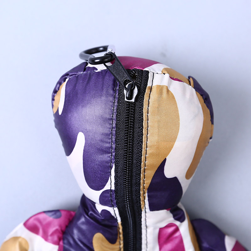 小熊收藏式环保袋 时尚简约迷彩花纹便携环保袋可爱公仔包包 GY585