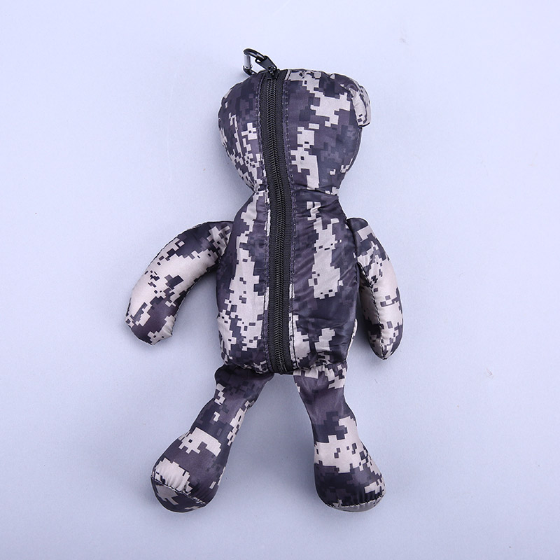小熊收藏式环保袋 时尚创意花纹便携环保袋可爱公仔包包 GY172