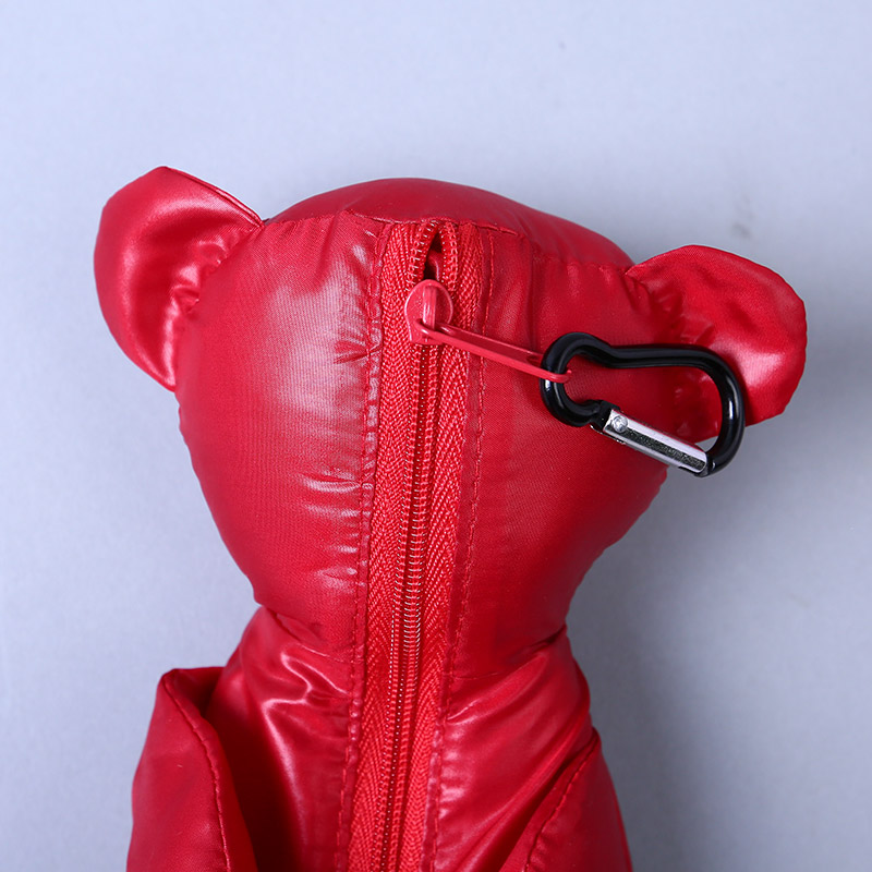 小熊收藏式环保袋 时尚简约纯色便携环保袋可爱公仔包包 GY645