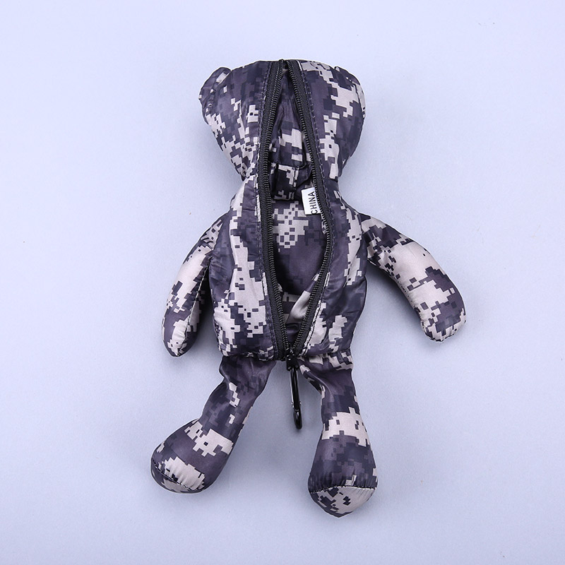 小熊收藏式环保袋 时尚创意花纹便携环保袋可爱公仔包包 GY173