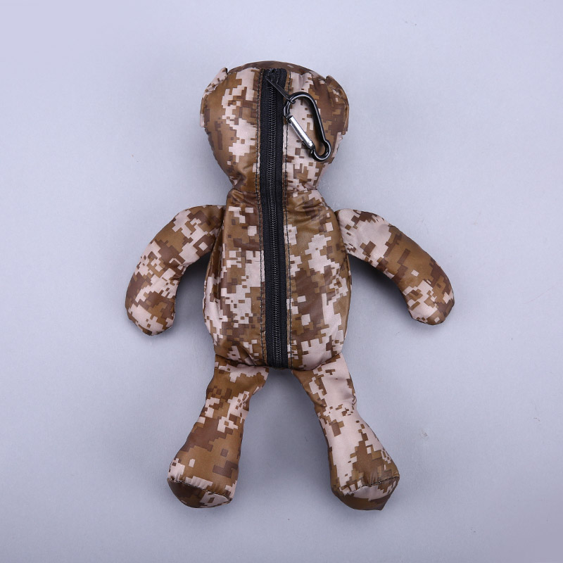 小熊收藏式环保袋 时尚创意花纹便携环保袋可爱公仔包包 GY152