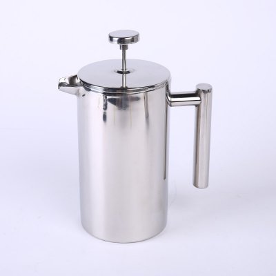双层不锈钢咖啡壶 家用法压壶冲茶器 滤压过滤壶欧式咖啡器具 ZS20