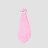 粉色可爱小猴子卡通小方巾 ZN207