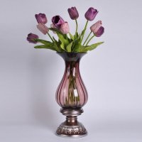 时尚现代简约摆件花瓶花器紫色玻璃花器