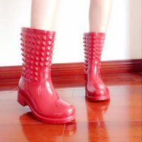 808时尚雨鞋防滑水鞋中筒防水鞋