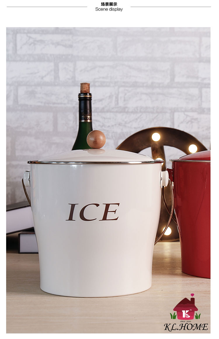 开利经典欧式铁艺冰桶酒吧KTV香槟桶冰粒桶户外红酒冰桶T686包邮4