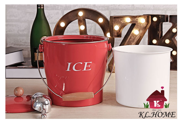 开利经典欧式铁艺冰桶酒吧KTV香槟桶冰粒桶户外红酒冰桶T686包邮8