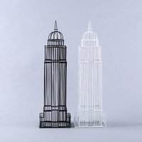 简约创意装饰摆件 黑色铁艺高楼摆件家居摆设装饰品摆件 SS064