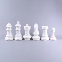 简约创意装饰国际象棋主题摆件六件套 白色国际象棋家居摆设装饰品摆件 SS074