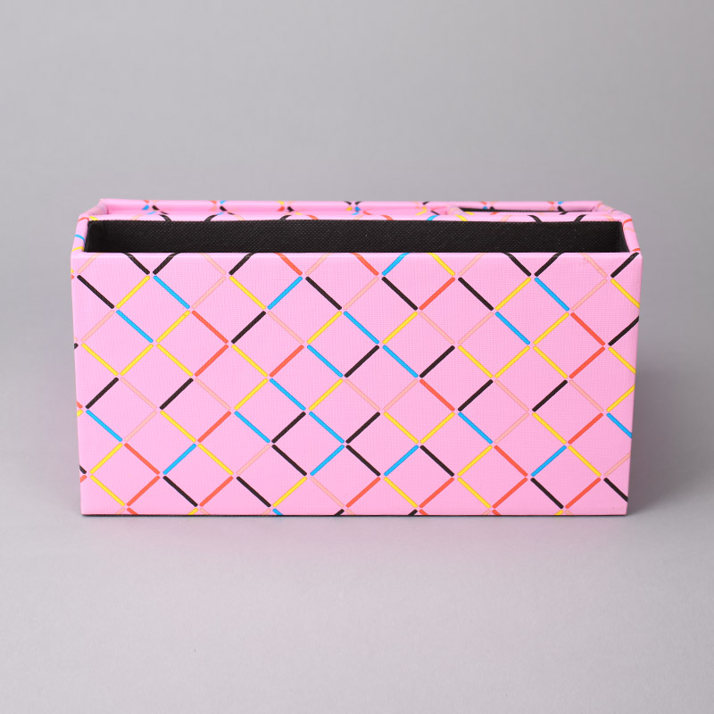 简约皮制多用途长方形粉红色纸巾盒卧室客厅装饰4
