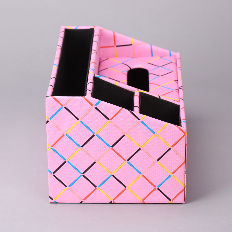 简约皮制多用途长方形粉红色纸巾盒卧室客厅装饰3