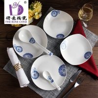 得意陶瓷 创意高档家用骨瓷餐具套装 韩式碗碟陶瓷餐具 结婚乔迁礼品