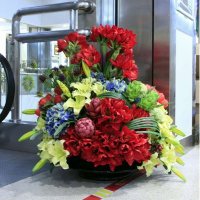 满庭芳花艺 欧式落地花艺成品仿真装饰花仿真植物摆件 MTF-LD160102