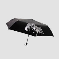 遇水变色雨伞 韩国创意斑马折叠防晒黑胶太阳伞 户外折叠伞
