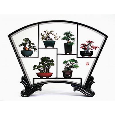 中式创意6棵装花开富贵带系列天然微型盆景高档礼品