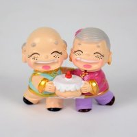 幸福百年小摆件-祝寿愿 树脂公仔创意礼品汽车居家摆件DY9924