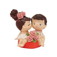 结婚礼品西式小姬坐同心摆件时尚创意家居用品送礼结婚礼物DY9697