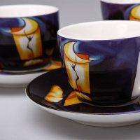 欧式陶瓷咖啡杯套装高档创意12件套陶瓷咖啡杯碟2012C160