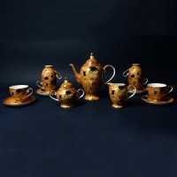 卡芬达 世界名画吻咖啡具套装 15头骨瓷咖啡器具高档新婚礼品10000927