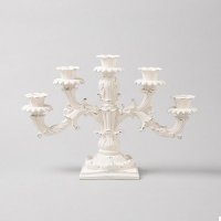 RESIN CANDLEHOLDER 欧式复古宫廷白色树脂烛台 J6S111