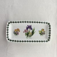 百花齐放 骨质瓷长鱼盘