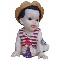 可爱仿真婴儿树脂摆件