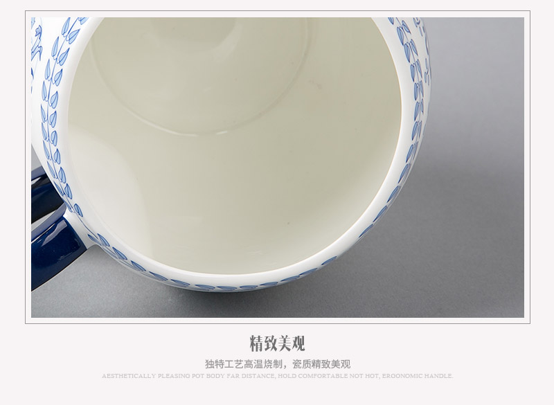 公主 奶杯幽兰 蓝色 骨质瓷 DYL136