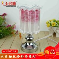 厂家批发水晶栅栏绘彩香薰灯触摸感应香薰灯红蓝两色可选B3036
