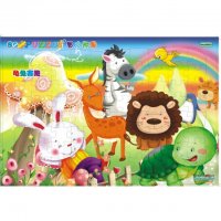 中片80块纸质婴儿早教拼图 儿童平面拼图玩具 益智玩具