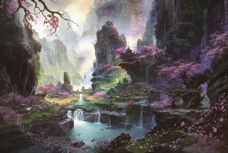 1000片高级杨木拼图-幻想风景系列5