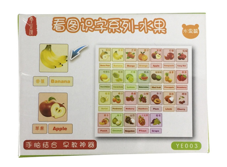 儿童魔术贴拼图-看图识字系列-水果1