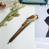 小鸟 木制动物笔木雕笔
