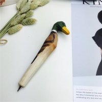 鸭子 木制动物笔木雕笔