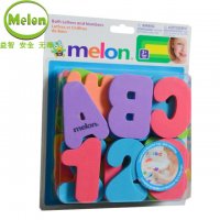 MELON 36片字母贴幼儿认识字母数学认知泡沫幼儿戏水早教玩具
