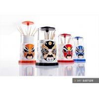 安雅脸谱牙签盒 创意时尚可爱 家居牙签筒自动 个性防尘便携餐具