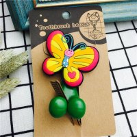 黄色蝴蝶 创意吸盘吸墙牙刷架