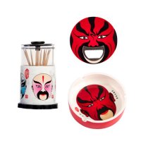安雅牙签筒开瓶器烟灰缸精品男人礼品套装送男友老公创意家居用品